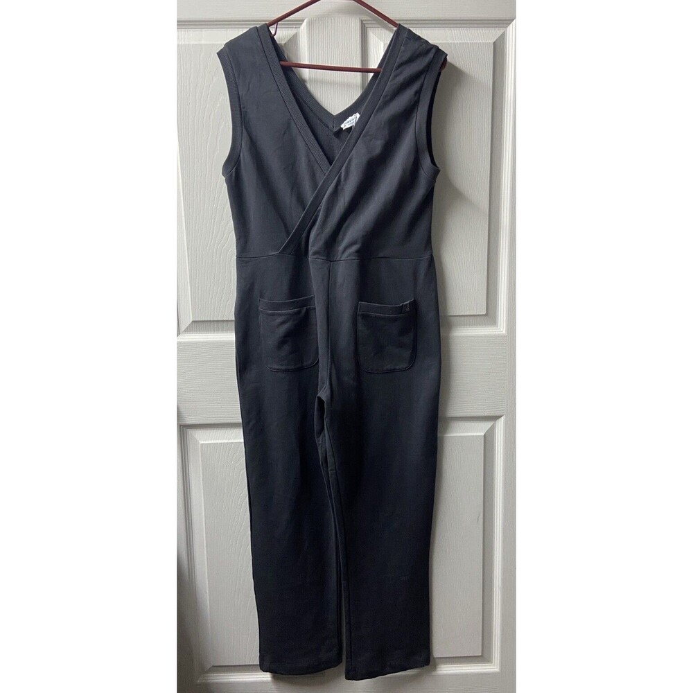 Mayoral Sleeveless Jumpsuit Plus Size 16 Gray V Neck Straight Leg Pockets Jersey - Picture 1 of 9